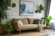 living sofa room interior dynamic design