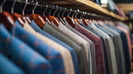 Sticker - Men's suits on hangers in a store, Suits for Sale
