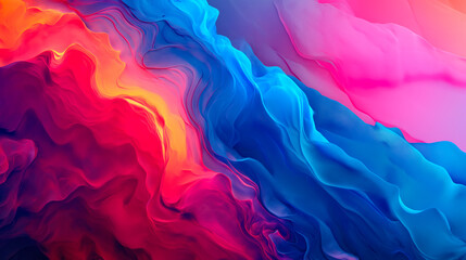 Wall Mural - Colorful Gradient Wavy Abstract Background	