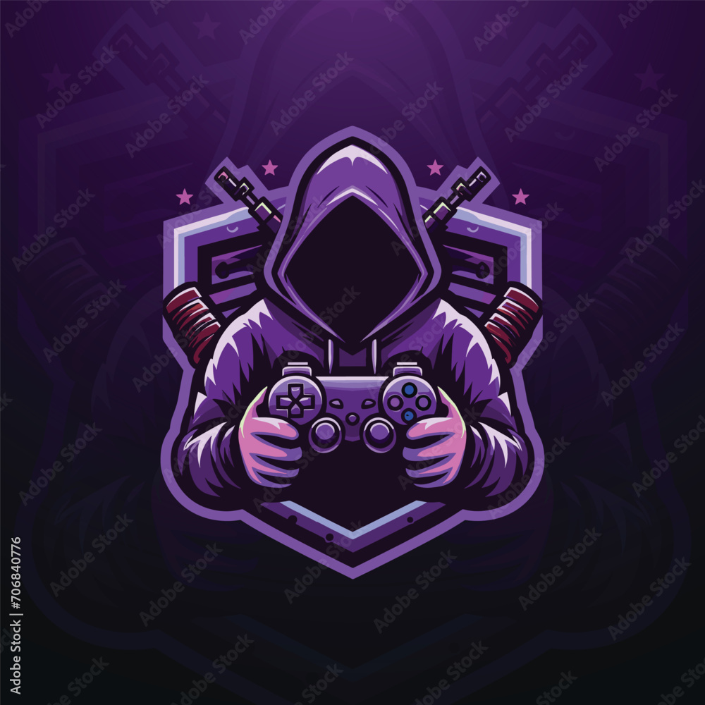 Gamer mascot esport logo design Stock Vector | Adobe Stock