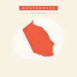 Vector illustration vector of Montgomery map Kentucky