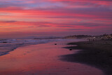 Fototapeta Morze - Sunset at the Del Mar beach of California
