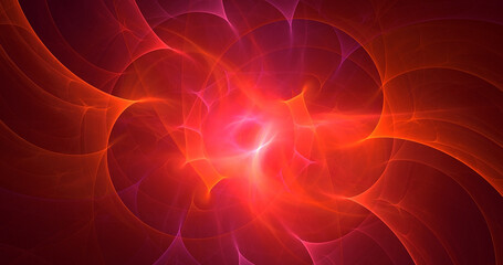 Poster - 3D manual rendering abstract fractal light background