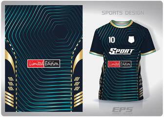 Wall Mural - Vector sports shirt background image.Lined green neon lights super sports pattern design, illustration, textile background for sports t-shirt, football jersey shirt.eps