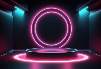 Wall Mural - stage with spotlight