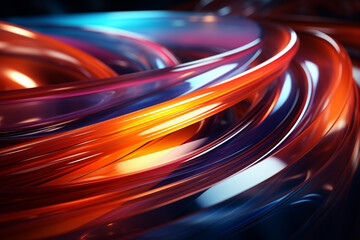 Poster - Abstract, vibrant depiction of the energy of an NFT marketplace.