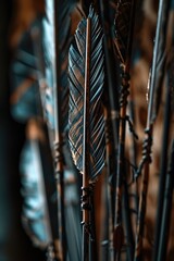 Poster - A detailed close-up shot of a bunch of feathers. This image can be used to add a touch of elegance and texture to various creative projects