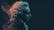 © NHDesign - Exposure portrait of Wolfgang Amadeus Mozart combined with abstract lines and curves.