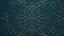 Background With Arabic Pattern. Geometric Kaleidoscope Pattern.