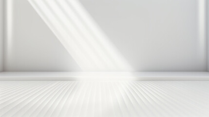 Poster - abstract white light on wall background for display product. mockup with blank empty scene concept w