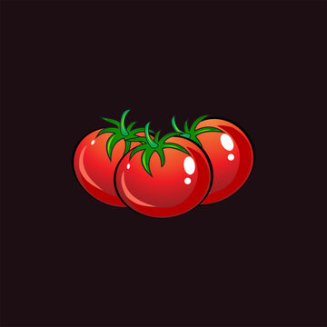 minimalist abstract tomato logo design
