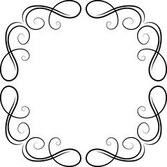 Wall Mural - Vector frame and vignette for design template. Element in Victorian style. Ornate decor for invitations, greeting cards, certificate, thank you message.
