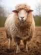 Rambouillet Sheep in Pastoral Bliss: A Captivating Capture of Woolly Farm Animals