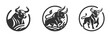 © Michael - Bull icon isolated on a white background. Vector illustration