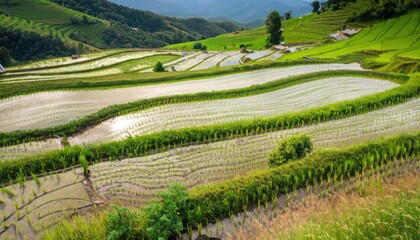  Rice fields on terraced