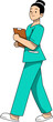 Female Medical Nurse Character Illustration
