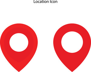 Poster - vector icon of simple forms of point of location isolated on white background.