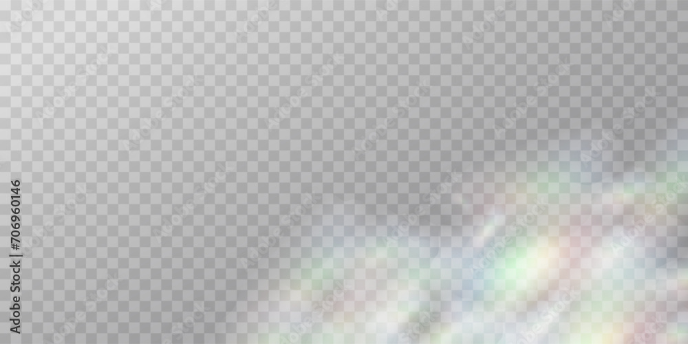 Triangle Patterned Light Lens Colourful vector lens, crystal rainbow light and flare transparent ...