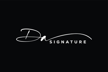 DA initials Handwriting signature logo. DA Hand drawn Calligraphy lettering Vector. DA letter real estate, beauty, photography letter logo design.