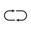 © Siarhei - Two rounded semi circular arrows follow one another. Vector illustration.