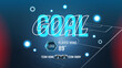 Football match sport graphics blue light template for online broadcast and social media