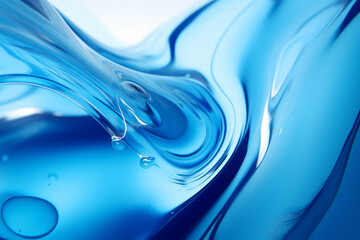 graphic resources, science concept. abstract and surreal blue transparent goo or liquid background i