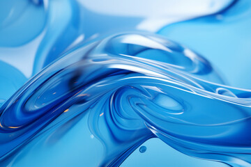 graphic resources, science concept. abstract and surreal blue transparent goo or liquid background i