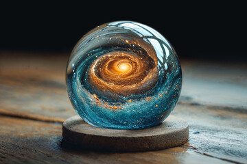 Wall Mural - the entire universe inside in a glass ball