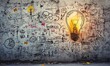 © Tim Kerkmann - light bulb on wall with idea