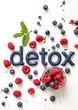 © Julia Zarubina - word detox made from berries on a white background, healthy eating, smoothie, food, fruit, tasty treat, healthy breakfast, weight loss, diet, nutrition