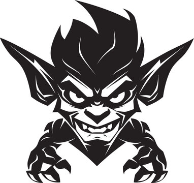 WickedWhimsy Evil Goblin Vector Mischief Maven Wicked Goblin Emblem