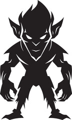 Wall Mural - GoblinGloom Dynamic Vector Icon MalevolentMinion Cartoon Goblin Logo