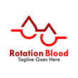Blood circulation design logo template illustration