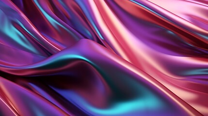 Iridescent Fabric Abstract Backgrounds 3d, with luxury neon effect