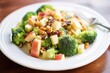 broccoli raisin salad with diced apples for extra crunch