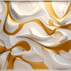 Aufkleber - Abstract gold background poster with dynamic waves