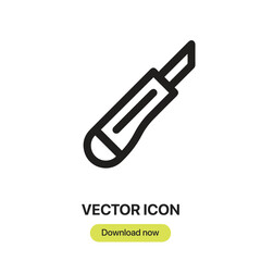 Fototapete - Cutter icon vector. Linear-style sign for mobile concept and web design. Cutter symbol illustration. Pixel vector graphics - Vector.	
