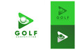 Golf with Play Icon Logo Inspiration