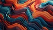 Abstract 3D Colorful Layered Shapes. Dynamic 3D abstract background with multilayered shapes in vibrant orange and blue tones, visual depth.