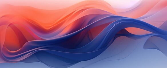 Aufkleber - Abstract Fluid Shapes in Blue and Red Gradient. Abstract background featuring fluid shapes with a harmonious blend of blue and red gradients, conveying a sense of flow and dynamism.