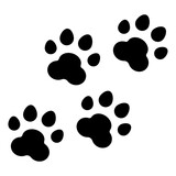 Fototapeta Pokój dzieciecy - Paw print icon. Dog and cat paws