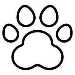 Sticker - Paw print icon. Dog and cat paws