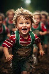 Wall Mural - portrait of a little boy