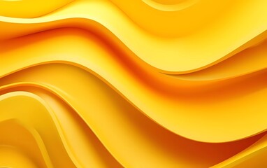 Poster - golden yellow mustard abstract 3D fluid circle background. generative ai