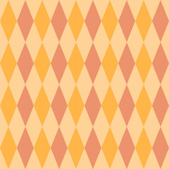 Wall Mural - Seamless diamond pattern in yellow-orange colors. Vector graphics.