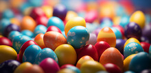 Easter Eggs Colorfull Background