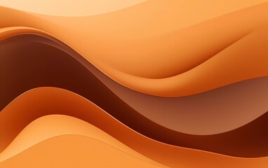 Poster - Brown paper waving abstract banner design. Wavy vector background