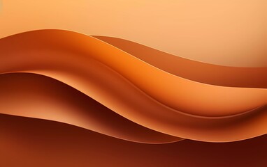 Poster - Brown paper waving abstract banner design. Wavy vector background
