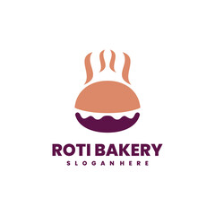 roti bakery flat logo design