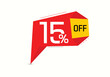 15% mega sale offer, Discount banner 15%, 15% off